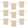 20Pcs Rectangle Polyester Imitation Burlap Packing Pouches Drawstring Bags ABAG-TA0001-96A-3