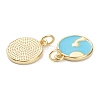 Brass Enamel Pendants ZIRC-J041-03C-2