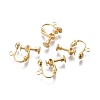 Rack Plated Brass Screw Clip-on Earring Findings KK-P169-04G-1