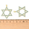 Brass Micro Pave Sky Blue Cubic Zirconia Pendants CU-CBA6938-04G-01-3