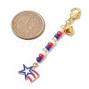 3Pcs Independence Day Alloy Enamel Pendant Decorations HJEW-MZ00045-3