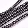 Matte Style Frosted Non-magnetic Synthetic Hematite Beads Strands G-M007-78-1