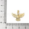 Brass Micro Pave Clear Cubic Zirconia Pendants KK-F924-10G-3