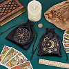 2Pcs 2 Styles Printed Velvet Drawstring Storage Bags for Tarot Card ABAG-CN0001-78-3
