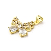 Brass Micro Pave Cubic Zirconia Pendants FIND-Z023-10A-2