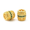 Brass Micro Pave Cubic Zirconia European Beads KK-P297-05G-02-1