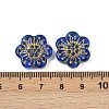 Baking Paint and Golden Metal Enlaced Glass Beads DGLA-T004-09K-3