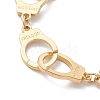 Alloy Handcuff with Freedom Link Chain Necklaces for Men Women BJEW-JB10128-02-3