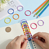100Pcs 5 Colors Zinc Alloy Loose Leaf Book Binder Hinged Rings FIND-SP0002-66-3