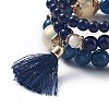 Multi-layered Stretch Bracelets Sets BJEW-H533-01B-2