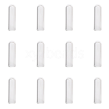 12Pcs Transparent Glass Straw Dustproof Covers AJEW-FG0002-37A