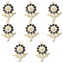 8Pcs Alloy Enamel Pendants ENAM-YW0002-31A