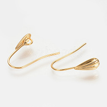 Brass Earring Hooks KK-S336-42G