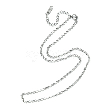 304 Stainless Steel Rolo Chain Necklace for Men Women NJEW-YW0001-18
