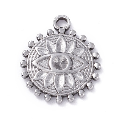 Tarnish Resistant 304 Stainless Steel Pendant Rhinestone Cabochons STAS-P288-13P-1