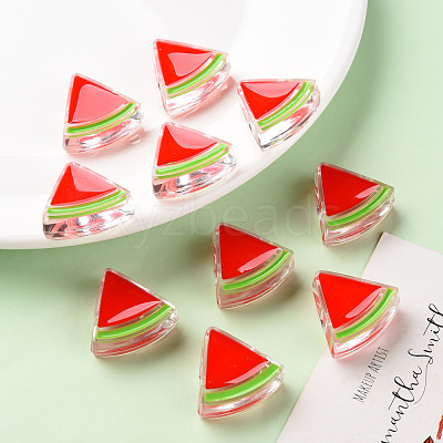 Transparent Enamel Acrylic Beads X-TACR-S155-001F-1