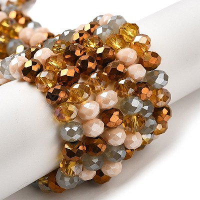 Glass Beads Strands EGLA-A034-M8mm-34-1