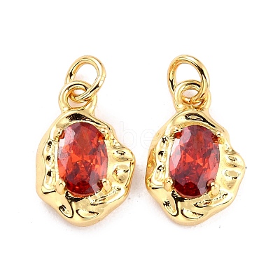 Brass Micro Pave Cubic Zirconia Pendant ZIRC-P089-19G-F-1