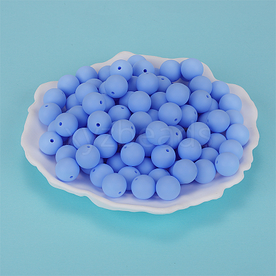 Round Silicone Focal Beads SI-JX0046A-105-1