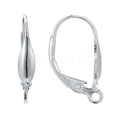 Sterling Silver Leverback Hoop Earrings Findings X-STER-A002-236-1