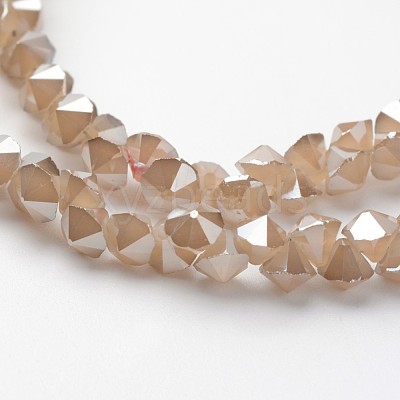 Electroplate Glass Bead Strands EGLA-J138-A-PL02-1