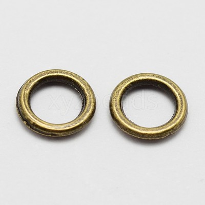 Alloy Soldered Closed Jump Rings X-PALLOY-P119-04AB-1