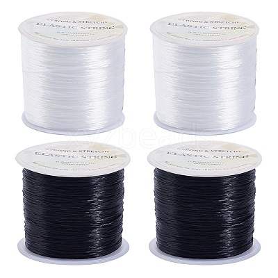 2 Rolls 2 Colors Flat Elastic Crystal String EW-SC0001-04-1