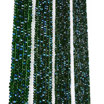Electroplate Glass Beads Strands EGLA-A044-T4mm-L24-1