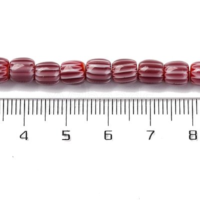 Handmade Lampwork Chevron Beads Strands LAMP-K041-01A-13-1