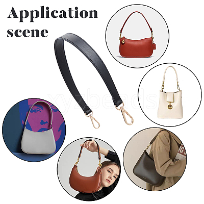 PU Imitation Leather Bag Handles DIY-WH0185-48B-1