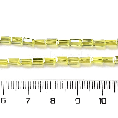 Electroplate Transparent Glass Beads Strands Pearl Luster Plated EGLA-H106-01A-PL05-1