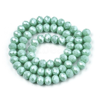 Electroplate Glass Beads Strands EGLA-A034-P8mm-A20-1
