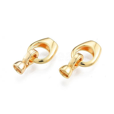 Brass Fold Over Clasps X-KK-A165-01G-1