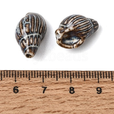Vintage Handmade Porcelain Beads PR-CBA64B6-11B-1