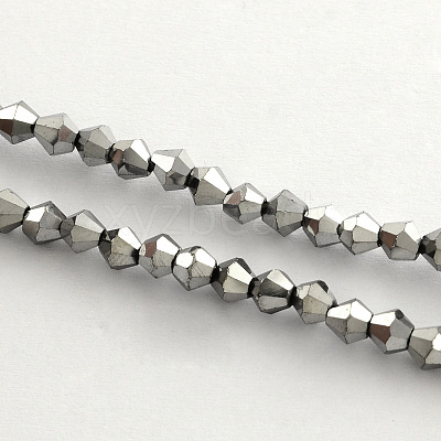 Electroplate Glass Bead Strands EGLA-R094-3mm-M1-1