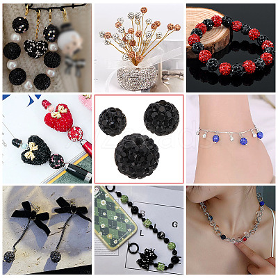 120Pcs 3 Styles Handmade Polymer Clay Disco Ball Beads FIND-PH0022-09A-1