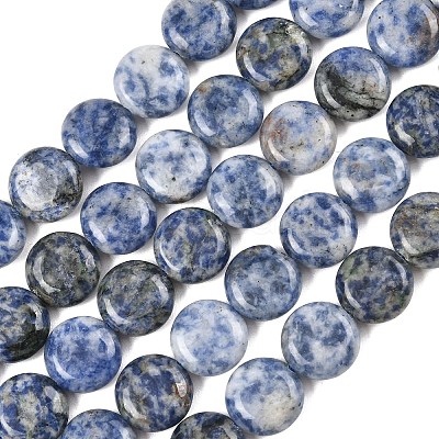 Natural Blue Spot Jasper Beads Strands G-L648-B08-15mm-1