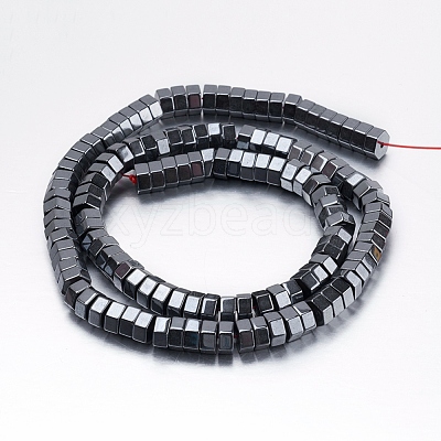Non-magnetic Synthetic Hematite Beads Strands G-P341-39-6x3mm-1