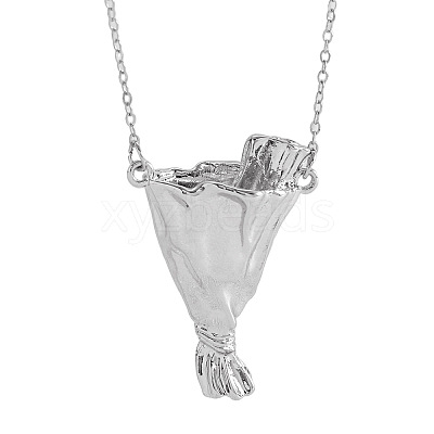 Alloy Bouquet Pendant Necklaces for Dried Flower WGF058D-01-1