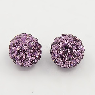 Polymer Clay Rhinestone Beads RB-H258-HD10mm-212-1