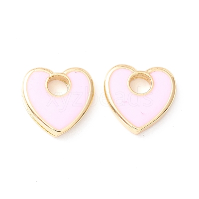Rack Plating Eco-friendly Brass Enamel Charms KK-D073-04G-03-NR-1