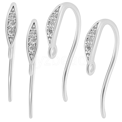 8 Pairs Brass Earring Hooks KK-BBC0027-65P-1