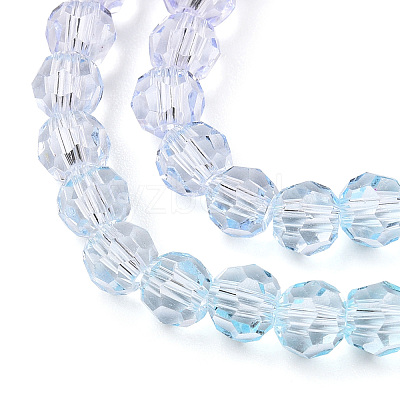Transparent Glass Beads Strands GLAA-E036-07W-1