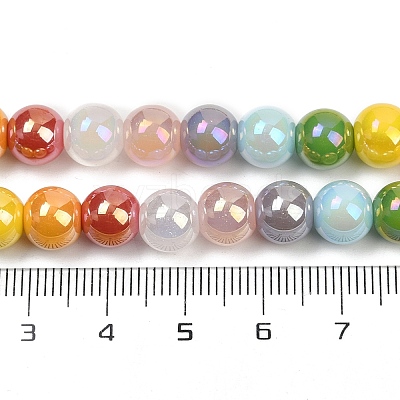 Electroplate Glass Beads Strands EGLA-D300-10-8mm-1