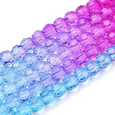 Transparent Glass Beads Strands LS-GLAA-E036-07O-1