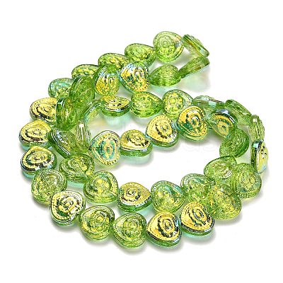 Electroplate Baking Paint Glass Beads Strands EGLA-K061-13A-AB10-1