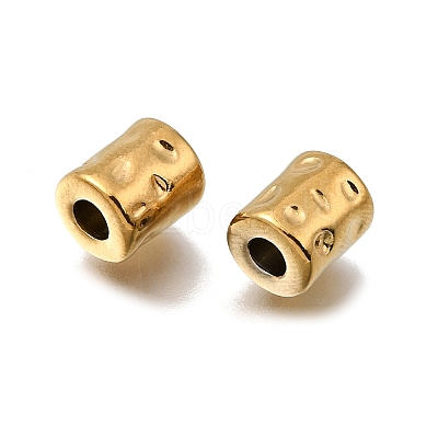Hammered Textured 304 Stainless Steel Spacer Beads STAS-L315-073A-G02-1