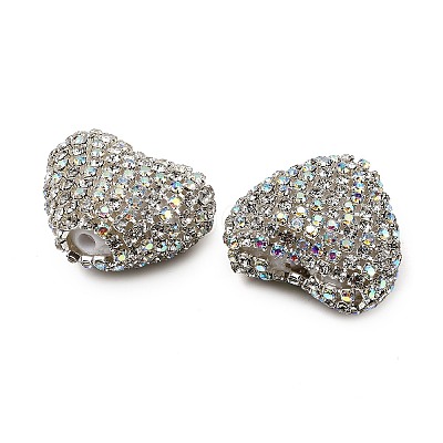 Sparkling Acrylic Heart Beads with Rhinestone Embellishment LS-OACR-NH0001-02B-07-1