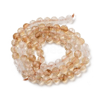 Heated Natural Citrine Beads Strands G-B088-C17-05-1