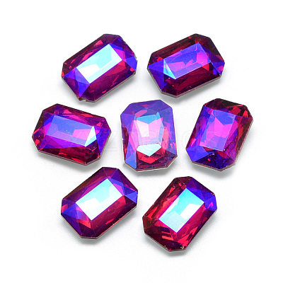 Pointed Back Glass Rhinestone Cabochons RGLA-T019-10x14mm-03-1